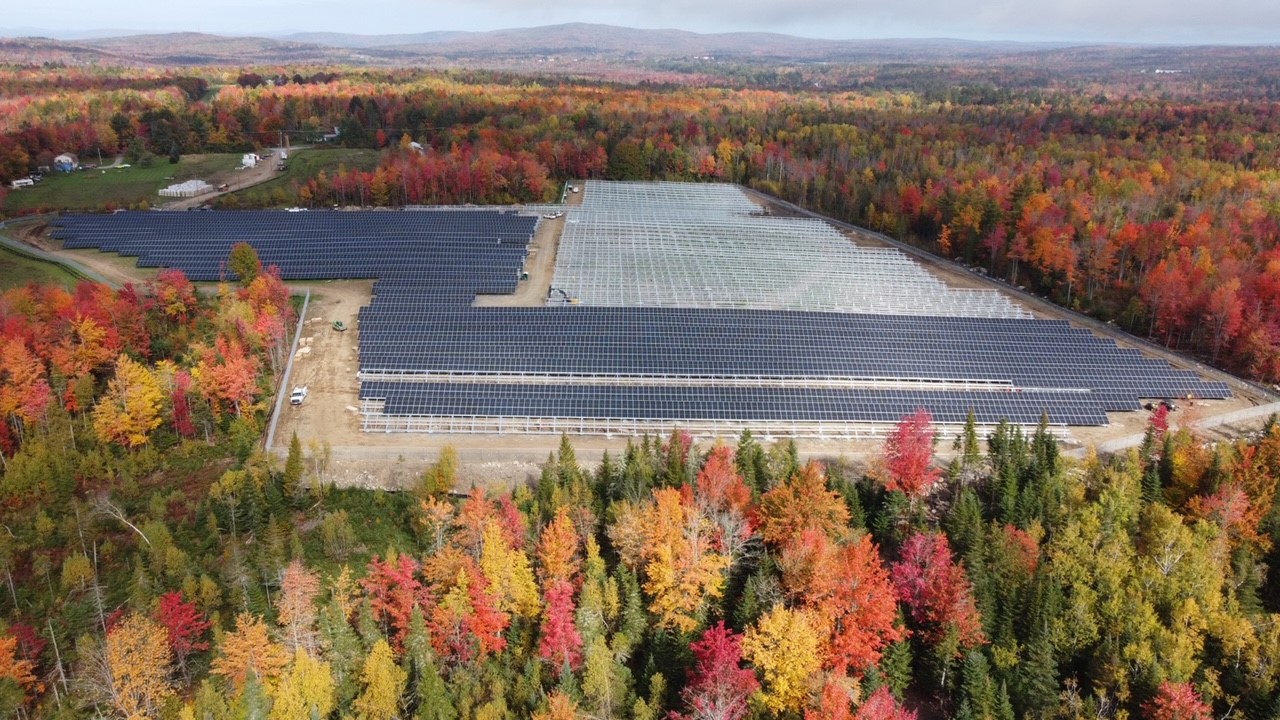 Hartland Maine Solar Field in progress